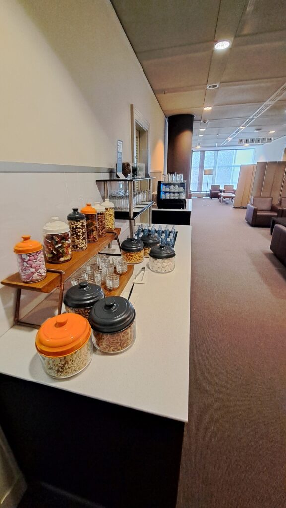Bar counter with wine and spirits selection